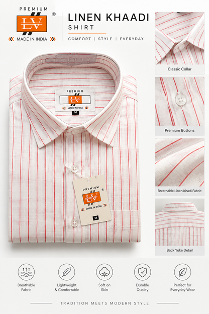 Linen Stripe Cotton Shirt