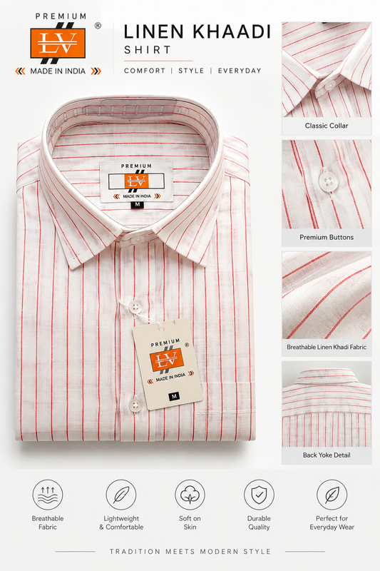 Linen Stripe Cotton Shirt
