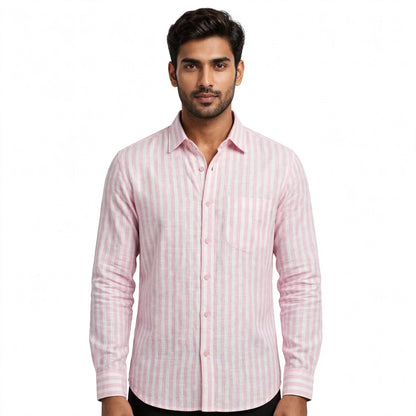 Linen Stripe Cotton Shirt