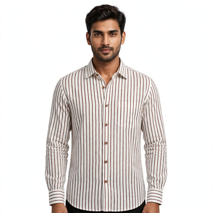 Linen Stripe Cotton Shirt
